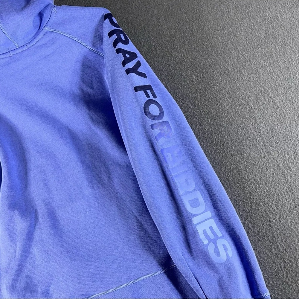 Women’s Medium G/Fore “Pray For Birdies” Hoodie Sweatshirt Golf Blue *Embroidery - Picture 7 of 14